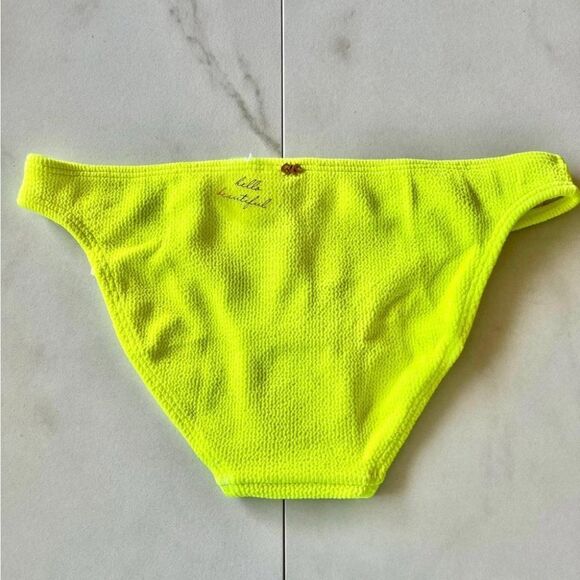 Nwt PilyQ Anthropologie neon yellow pineapple reef full ribbed bikini bo… - Picture 4 of 5